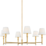Greard Chandelier - Gild / White Linen