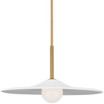 Endicott Pendant - Burnished Brass / Milk