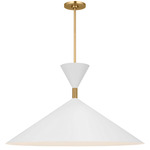 Bodhi Pendant - Burnished Brass / White