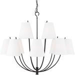 Marina Chandelier - Aged Iron / White Linen