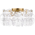 Candace Ceiling Light - Burnished Brass / Clear