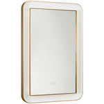Chopin LED Illuminated Mirror - Burnished Brass / Mirror