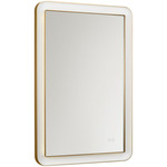 Chopin LED Illuminated Mirror - Burnished Brass / Mirror