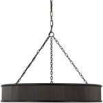 Ritz Chandelier - Aged Iron / White Glass