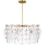 Candace Chandelier - Burnished Brass / Clear
