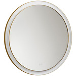 Chopin Round LED Illuminated Mirror - Burnished Brass / Mirror