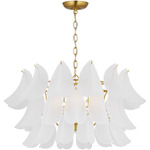 Chloe Chandelier - Burnished Brass / Etched White