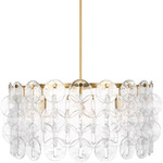 Candace Chandelier - Burnished Brass / Clear