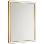 Chopin LED Illuminated Mirror - Burnished Brass / Mirror
