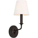 Chatsworth Wall Sconce - Aged Iron / White Linen