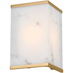 Cleor Bath Sconce - Burnished Brass / Faux Alabaster