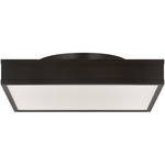 Dupont Square Semi Flush Ceiling Light - Aged Iron / White