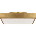Dupont Square Semi Flush Ceiling Light - Gild / White