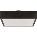 Dupont Square Semi Flush Ceiling Light - Aged Iron / White