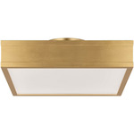 Dupont Square Semi Flush Ceiling Light - Gild / White