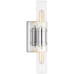 Keaton Bathroom Vanity Light - Chrome / Clear Crackle