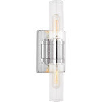 Keaton Bathroom Vanity Light - Chrome / Clear Fluted