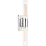 Keaton Bathroom Vanity Light - Chrome / Clear Crackle