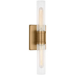 Keaton Bathroom Vanity Light - Satin Brass / Clear Crackle