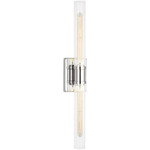 Keaton Bathroom Vanity Light - Chrome / Clear Crackle