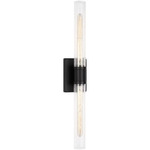Keaton Bathroom Vanity Light - Midnight Black / Clear Crackle