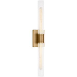 Keaton Bathroom Vanity Light - Satin Brass / Clear Crackle