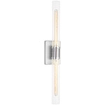 Keaton Bathroom Vanity Light - Brushed Nickel / Clear Crackle