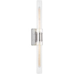Keaton Bathroom Vanity Light - Chrome / Clear Fluted