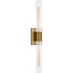 Keaton Bathroom Vanity Light - Satin Brass / Clear Fluted