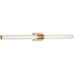 Kiel Bathroom Vanity Light - Satin Brass / Arctic