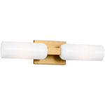 Maroux Bathroom Vanity Light - Burnished Brass / Milk