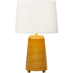 Nell Table Lamp - Cracked Honey / White Linen