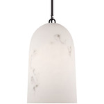 Savina Pendant - Aged Iron / Mineral Opaline