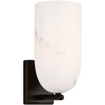Savina Wall Sconce - Aged Iron / Mineral Opaline