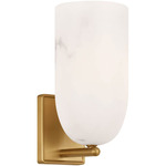 Savina Wall Sconce - Burnished Brass / Mineral Opaline