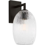 Serafina Wall Sconce - Aged Iron / Clear Striped