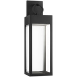 Sesha Outdoor Wall Light - Textured Black / Etched White