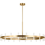 Silas Chandelier - Burnished Brass / Clear