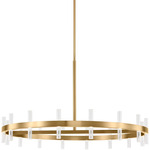 Silas Chandelier - Burnished Brass / Clear