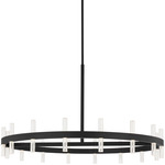 Silas Chandelier - Midnight Black / Clear