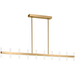 Silas Linear Chandelier - Burnished Brass / Clear