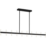 Silas Linear Chandelier - Midnight Black / Clear