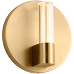 Silas Wall Sconce - Burnished Brass / Clear