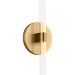 Silas Wall Light - Burnished Brass / Clear
