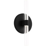 Silas Wall Light - Midnight Black / Clear