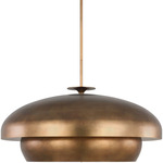 Solene Chandelier - Vintage Gild / Glass Silk Screen