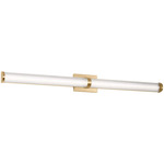 Syden Bathroom Vanity Light - Satin Brass / Clear Fluted