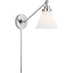 Wellfleet Wall Light - Polished Nickel / Milk