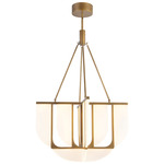 Anders Chandelier - Vintage Brass / White Acrylic