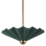 Furrow Pendant - Pine Green / Opal